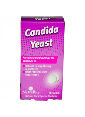 NatraBio, Candida Yeast, 60 Tablets