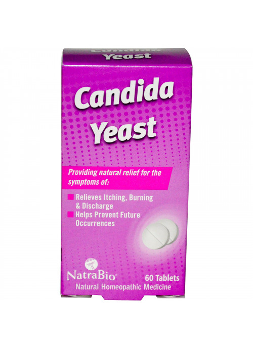 NatraBio, Candida Yeast, 60 Tablets