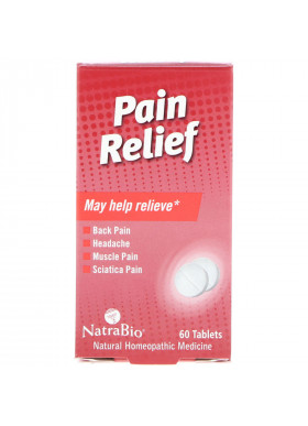 NatraBio, Pain Relief, 60 Tablets