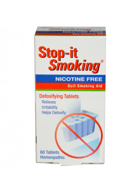 NatraBio, Stop-it Smoking, Detoxifying Tablets, Nicotine Free, 60 Tablets