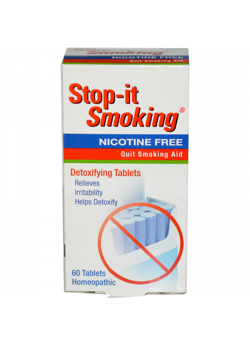 NatraBio, Stop-it Smoking, Detoxifying Tablets, Nicotine Free, 60 Tablets