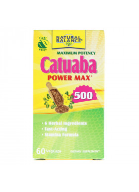 Natural Balance, Catuaba Power Max 500, Maximum Potency, 60 VegCaps