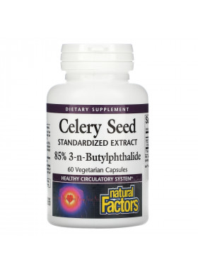 Natural Factors, Celery Seed, Standardized Extract, 60 Vegetarian Capsules