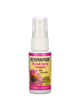 Natural Factors, Echinamide, Throat Spray Formula with Propolis, 1 fl oz