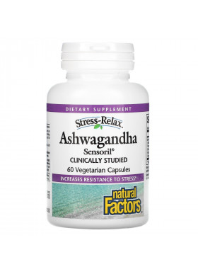 Natural Factors, Stress-Relax, Ashwagandha, Sensoril, 60 Vegetarian Capsules