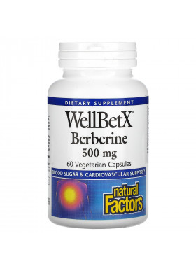 Natural Factors, WellBetX Berberine, 500 mg, 60 Vegetarian Capsules