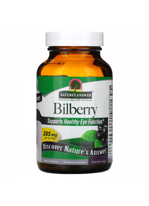 Nature's Answer, Bilberry, Standardized Herbal Extract, 205 mg, 90 Vegetarian Capsules