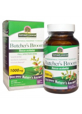 Nature's Answer, Butcher's Broom, Full Spectrum Herb, 1,000 mg, 90 Vegetarian Capsules