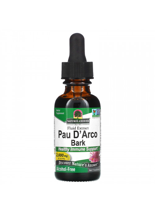 Nature's Answer, Pau D' Arco Bark, Alcohol-Free, 2,000 mg, 1 fl oz (30 ml)