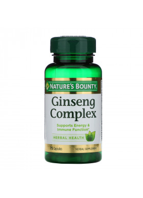 Nature's Bounty, Ginseng Complex, 75 Capsules