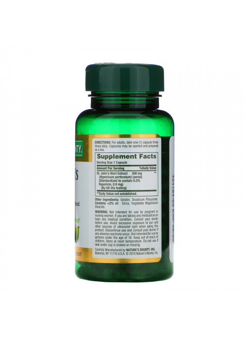Nature's Bounty, St. John's Wort, 300 mg, 100 Capsules