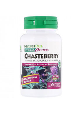Nature's Plus, Herbal Actives, Chasteberry, 150 mg, 60 Vegetarian Capsules