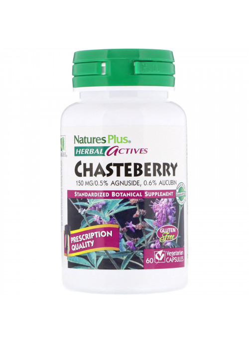 Nature's Plus, Herbal Actives, Chasteberry, 150 mg, 60 Vegetarian Capsules