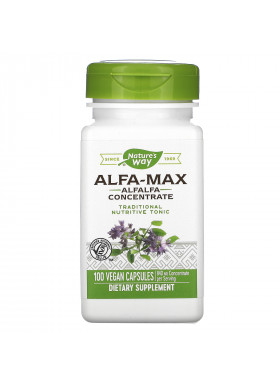 Nature's Way, Alfa-Max, Alfalfa Concentrate, 840 mg, 100 Vegan Capsules