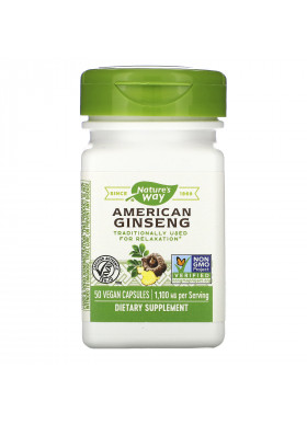 Nature's Way, American Ginseng, 1,100 mg, 50 Vegan Capsules