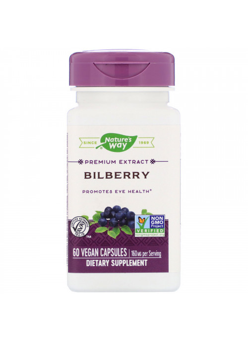 Nature's Way, Bilberry, 160 mg , 60 Vegan Capsules