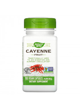 Nature's Way, Cayenne Fruit, 40,000 SHU/g, 100 Vegan Capsules