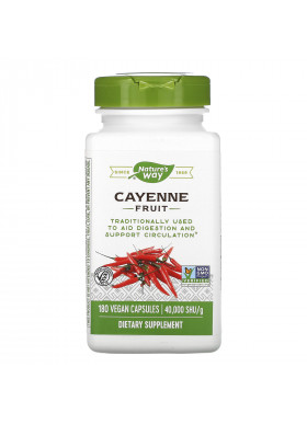 Nature's Way, Cayenne Fruit, 40,000 SHU/g, 180 Vegan Capsules