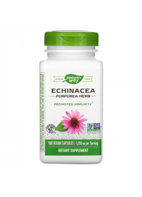 Nature's Way, Echinacea Purpurea Herb, 1,200 mg, 180 Vegan Capsules