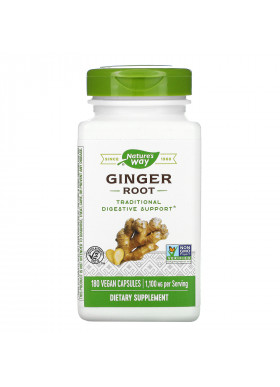 Nature's Way, Ginger Root, 1,100 mg, 180 Vegan Capsules