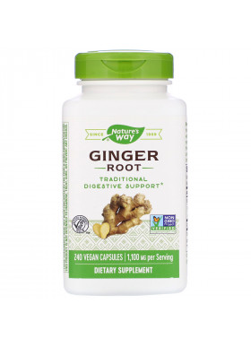 Nature's Way, Ginger Root, 1,100 mg, 240 Vegan Capsules