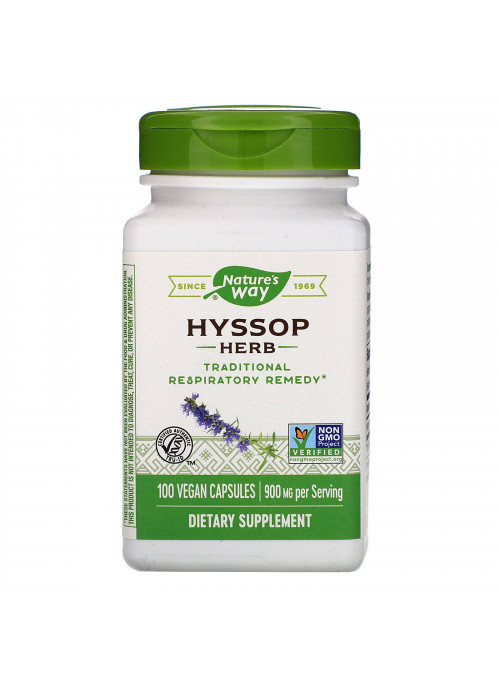 Nature's Way, Hyssop Herb, 900 mg, 100 Vegan Capsules