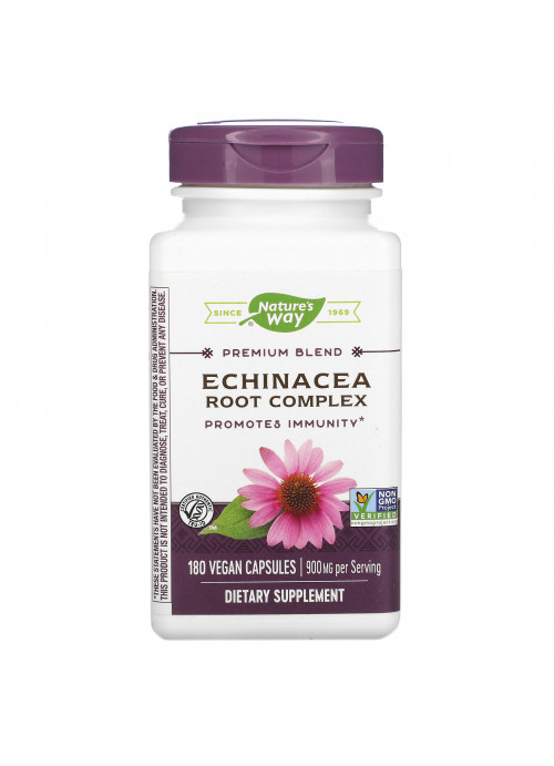 Nature's Way, Premium Blend Echinacea Root Complex, 900 mg, 180 Vegan Capsules