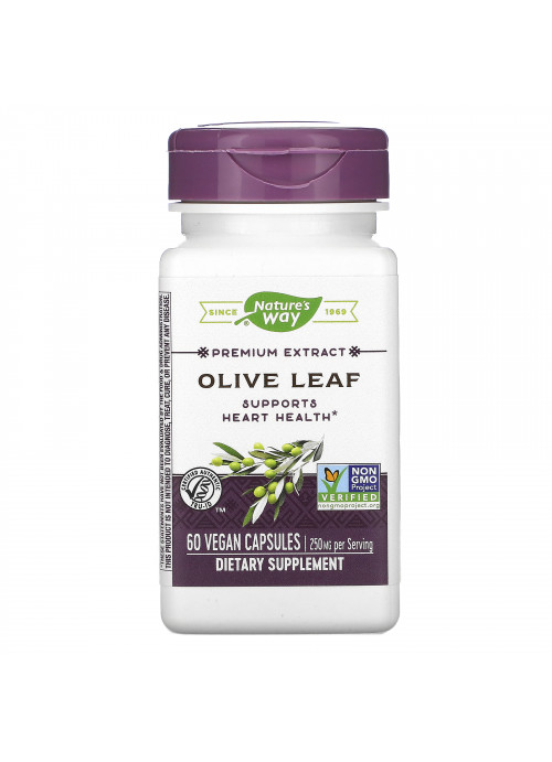 Nature's Way, Premium Extract, Olive Leaf, 250 mg, 60 Vegan Capsules
