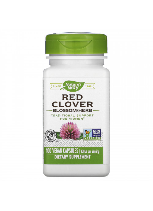 Nature's Way, Red Clover Blossom/Herb, 800 mg, 100 Vegan Capsules