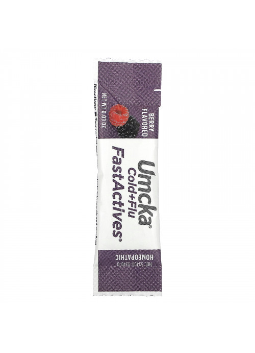 Nature's Way, Umcka, Fast Actives, Cold + Flu Relief, Non-Drowsy, Berry Flavor, 10 Powder Packets