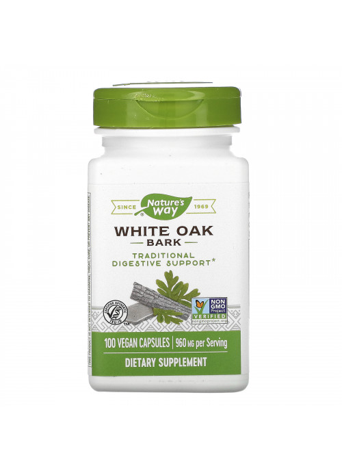 Nature's Way, White Oak Bark, 960 mg, 100 Vegan Capsules