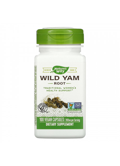 Nature's Way, Wild Yam Root, 850 mg, 100 Vegan Capsules