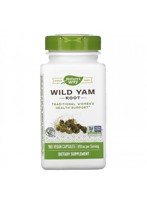 Nature's Way, Wild Yam Root, 850 mg, 180 Vegan Capsules