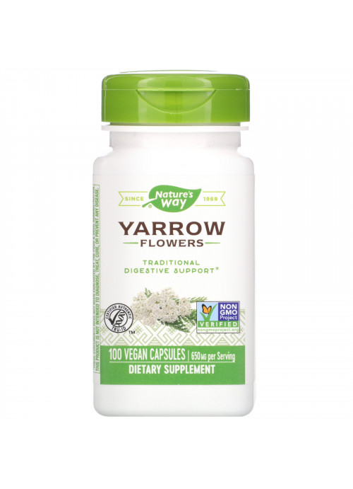 Nature's Way, Yarrow Flowers, 650 mg, 100 Vegan Capsules