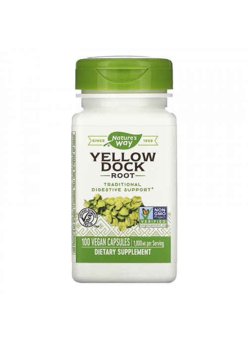 Nature's Way, Yellow Dock Root, 1,000 mg, 100 Vegan Capsules