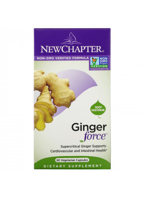 New Chapter, Ginger Force, 60 Vegetarian Capsules