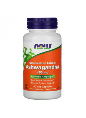 Now Foods, Ashwagandha, Standardized Extract, 450 mg, 90 Veg Capsules