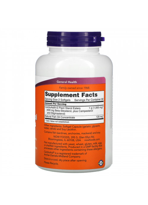 Now Foods, Beta-Sitosterol Plant Sterols, 180 Softgels