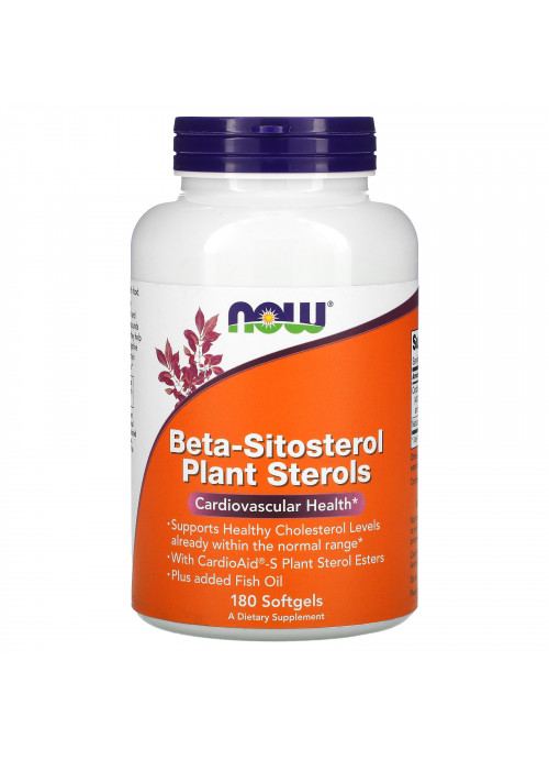 Now Foods, Beta-Sitosterol Plant Sterols, 180 Softgels