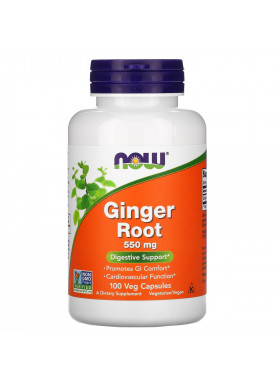 Now Foods, Ginger Root, 550 mg, 100 Veg Capsules