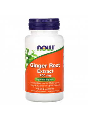 Now Foods, Ginger Root Extract, 250 mg, 90 Veg Capsules