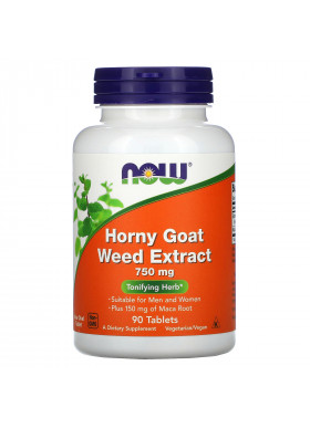 Now Foods, Horny Goat Weed Extract, 750 mg, 90 Tablets