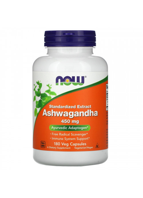 Now Foods, Standardized Extract Ashwagandha, 450 mg, 180 Veg Capsules