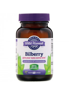 Oregon's Wild Harvest, Bilberry, 60 Gelatin Capsules