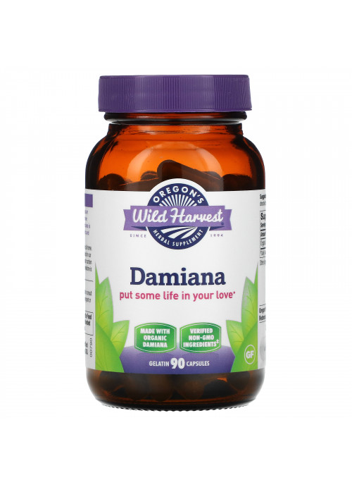 Oregon's Wild Harvest, Damiana, 90 Gelatin Capsules