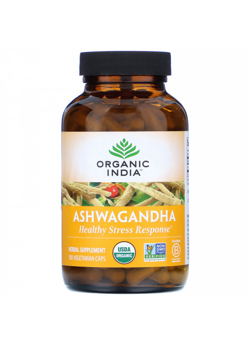 Organic India, Ashwagandha, 180 Vegetarian Caps
