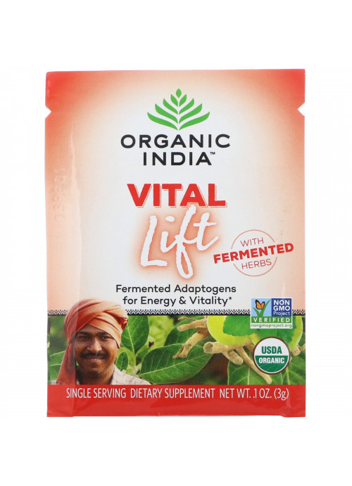 Organic India, Vital Lift, Fermented Adaptogens, 15 Packs, 0.1 oz (3 g) Each