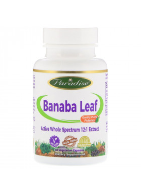 Paradise Herbs, Banaba Leaf, 60 Vegetarian Capsules