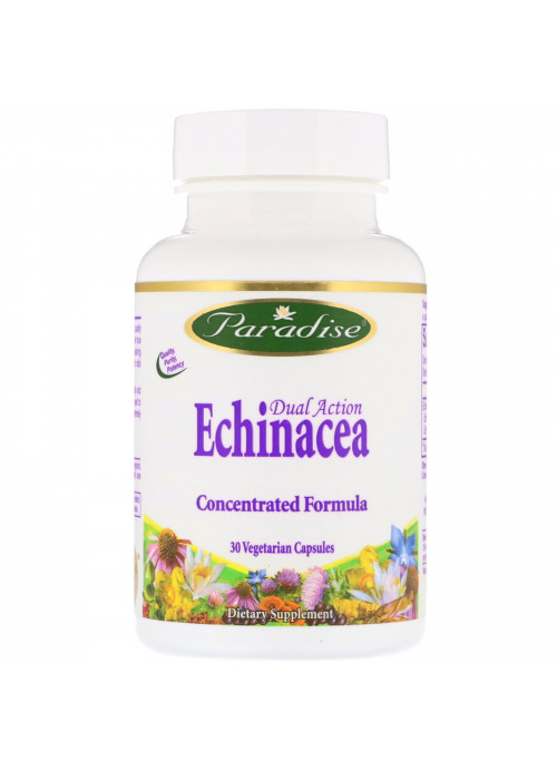 Paradise Herbs, Dual Action Echinacea, 30 Vegetarian Capsules