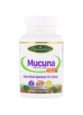 Paradise Herbs, Mucuna, 60 Vegetarian Capsules